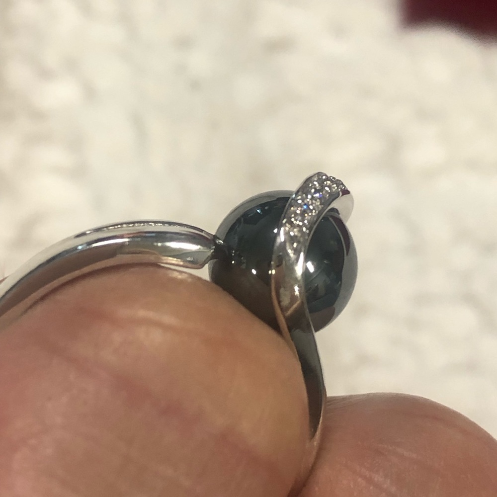 STERLING SILVER INTERCHANGEABLE MARBLE/STONE RING - Picture 10 of 11